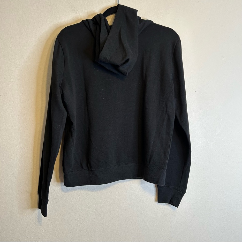 PINK Victoria's Secret‎ Black Hoodie 1/4 Zip Sweatshirt Size M - Picture 2 of 7